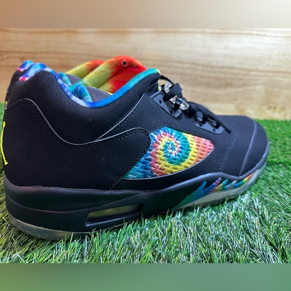 Nike Jordan V Low Retro 5 Tie Dye Golf Shoes Love & Peace - Picture 1 of 4